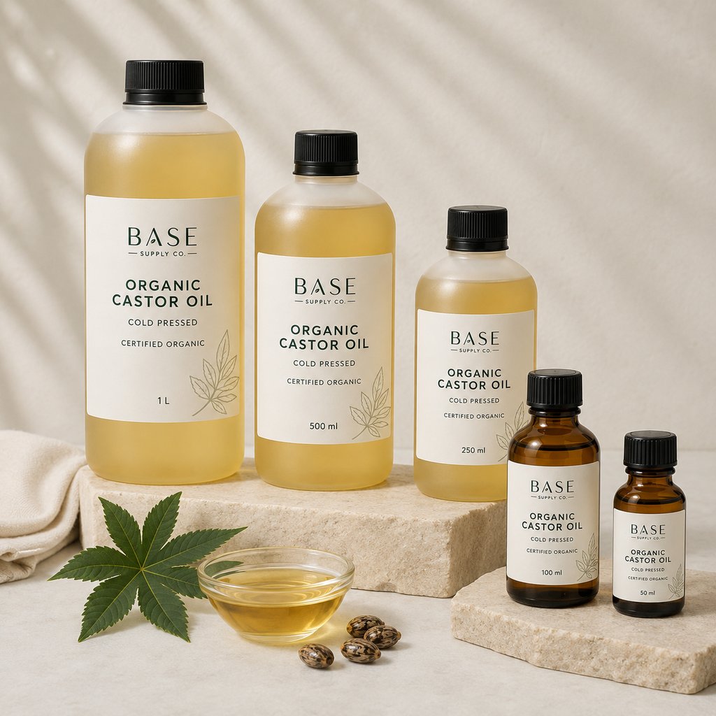 BASE-ORGANIC-COLD-PRESSED-CASTOR-OIL Organic Cold Pressed Castor Oil – premium cosmetic raw material by BASE Supply Co